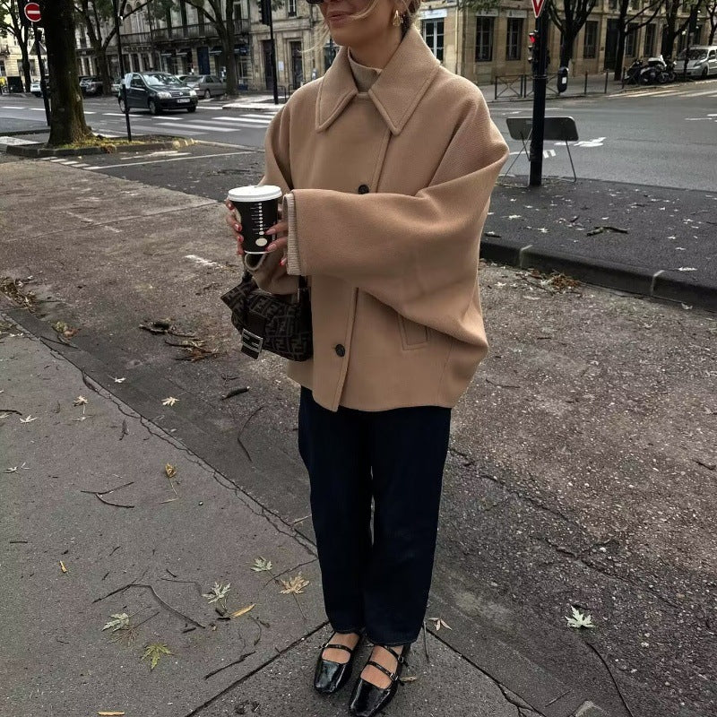 Zélie - Manteau oversize en laine, élégant et chaleureux pour les journées fraîches