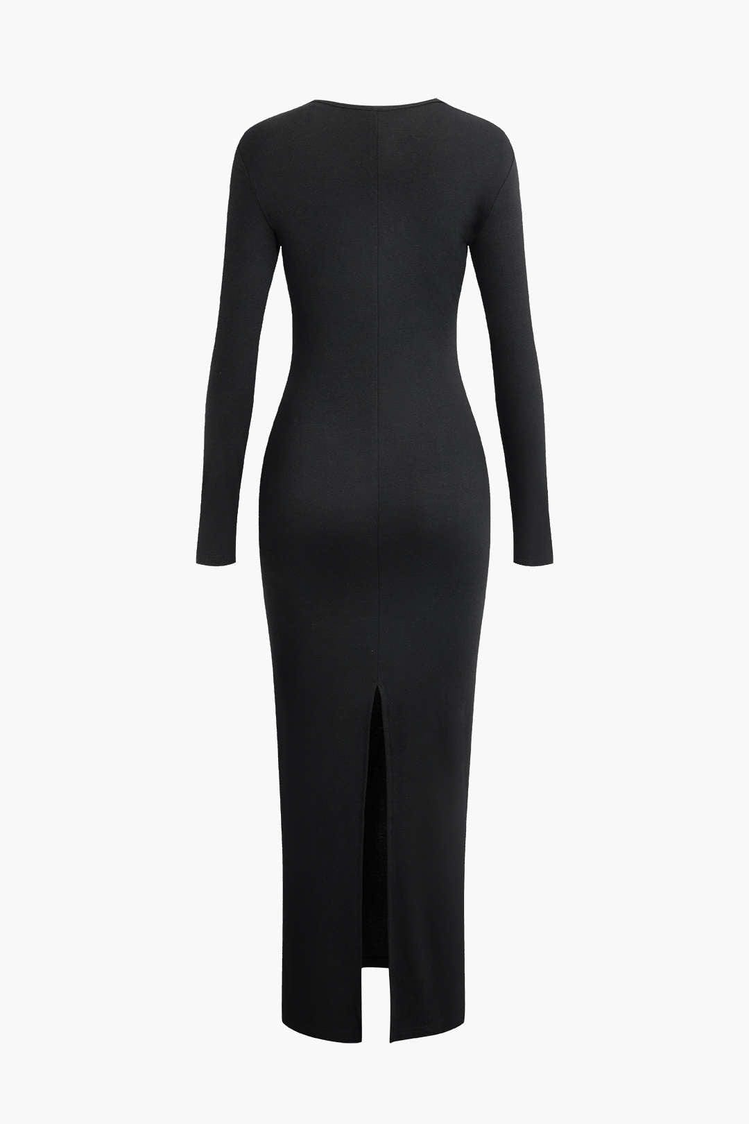 Robe Longue Asymétrique Élégante – Coupe Ajustée et Confort Stretch