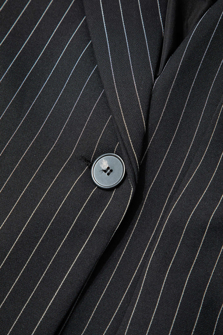 Blazer Oversize à Rayures Élégant – Parfait pour le Travail
