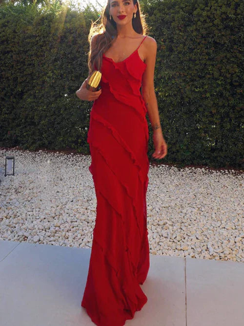 Antonija – Abito Elegante con Volant per un Fascino Senza Tempo