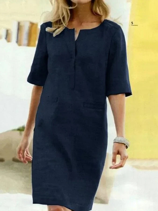 Robe à manches courtes pour femmes