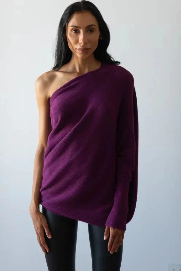 Pull asymétrique drapé - Correena