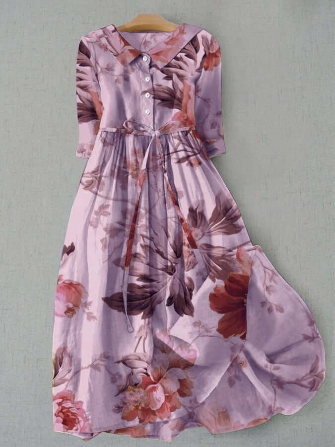 Eleganter weiter Knopfkleid für Damen | Schick