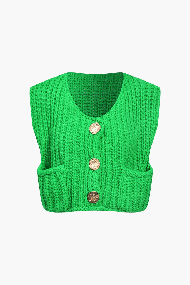 Gilet Boutonné en Tricot Décontracté - Style Élégant et Confortable