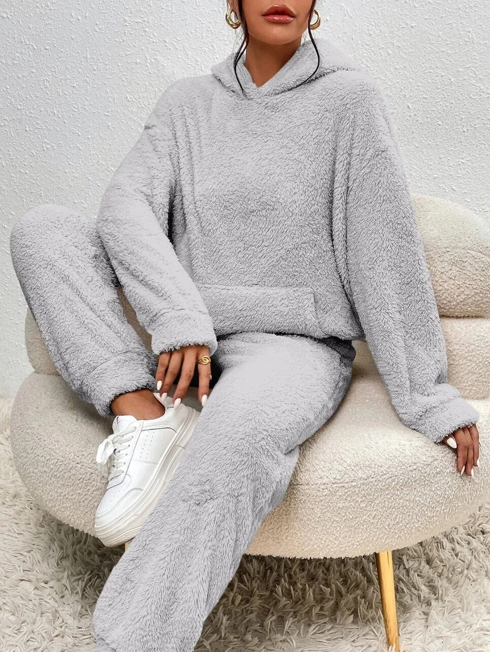 Cozy Fleece Jumpsuit with Hood - Lana Winter Magic