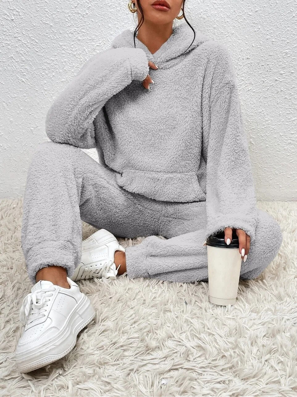 Cozy Fleece Jumpsuit with Hood - Lana Winter Magic