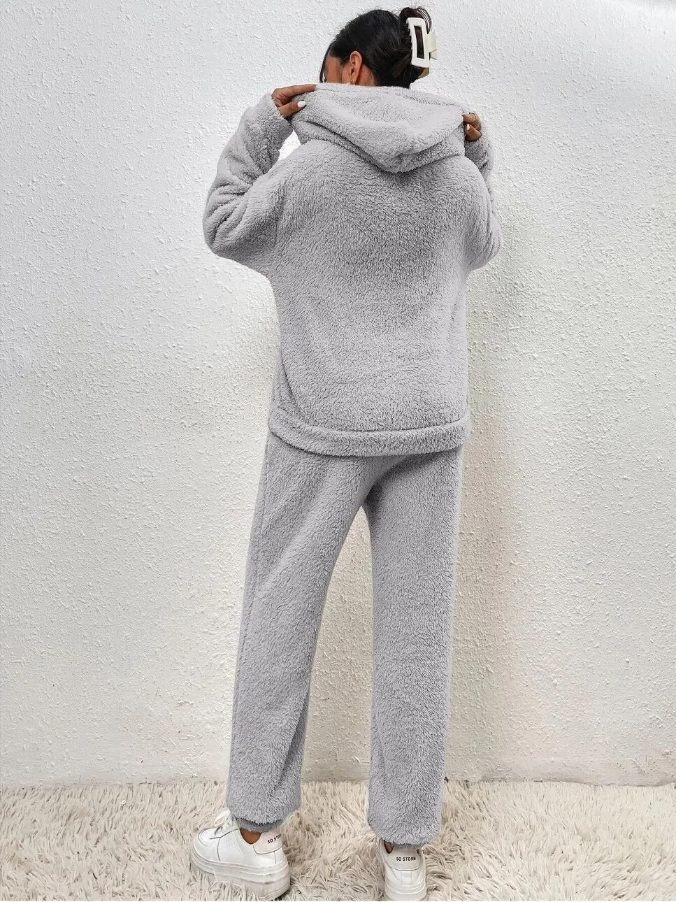Cozy Fleece Jumpsuit with Hood - Lana Winter Magic