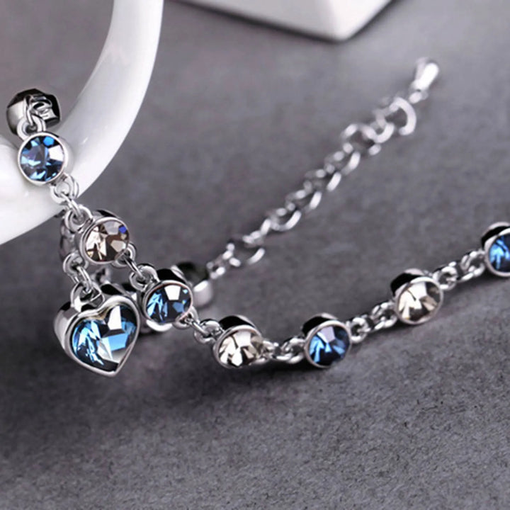Crystal Bracelet "Heart of the Ocean" - Dazzling and Elegant Jewelry