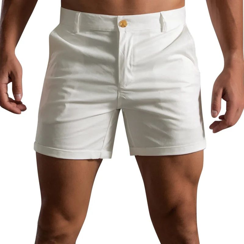 Short chino homme coupe slim – Élégant, léger, parfait pour été et tenues smart casual
