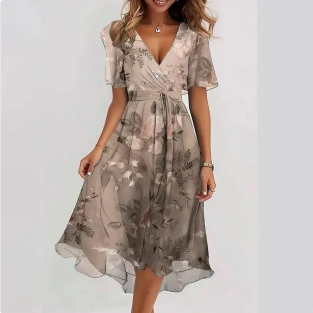 Sommer-Portemonnaie-Kleid für Damen | Midi