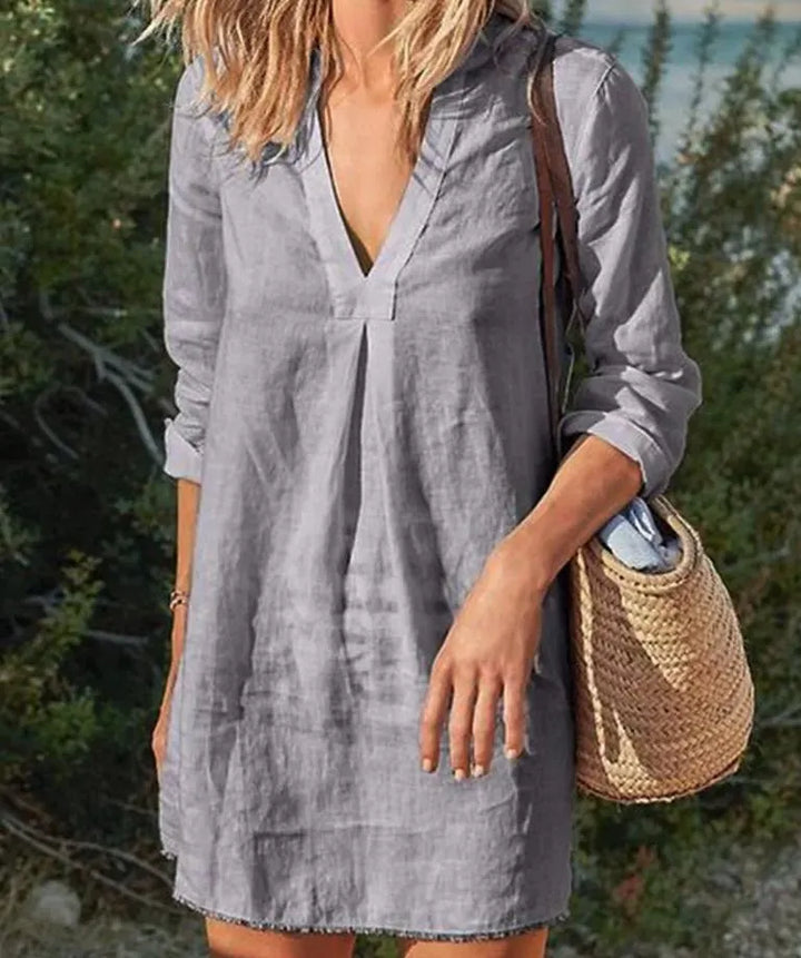 Sommer-Strandkleid mit 3/4-Ärmeln für Damen | Mini