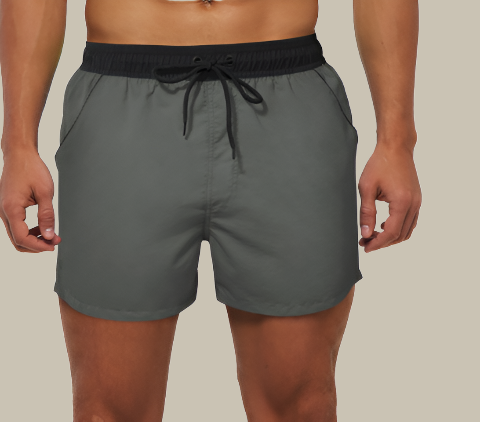 Short de bain homme sport – Coupe courte, séchage rapide, avec cordon et poches latérales