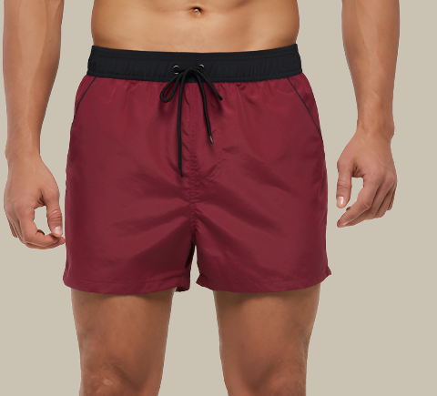 Short de bain homme sport – Coupe courte, séchage rapide, avec cordon et poches latérales