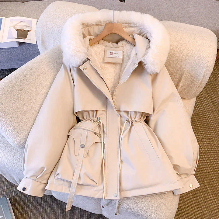 Chloe | Manteau d'hiver élégant avec col en fourrure