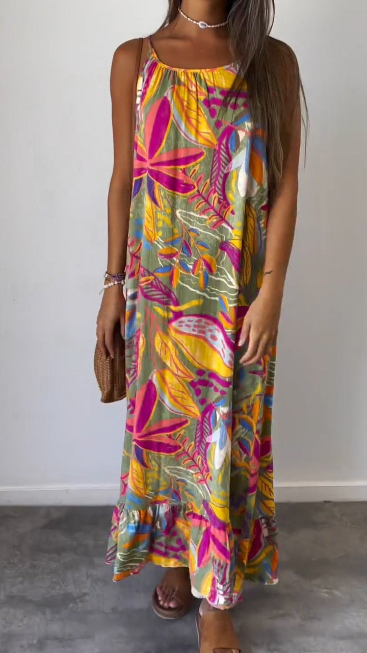 Ärmelloses bedrucktes Kleid