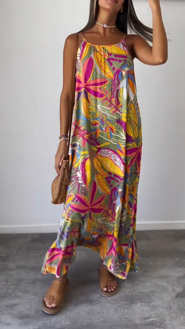 Ärmelloses bedrucktes Kleid