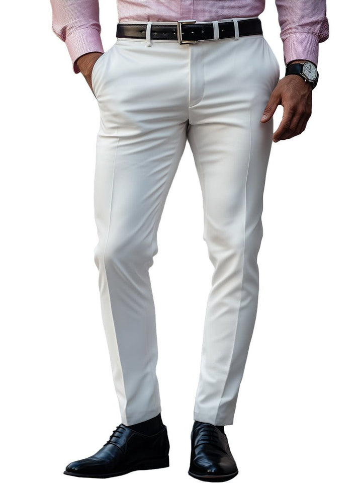 Business Solid Color Suit Pants for Men