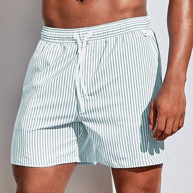 Short de bain rayé pour homme - Style maritime, confort ultime, séchage rapide, taille élastique