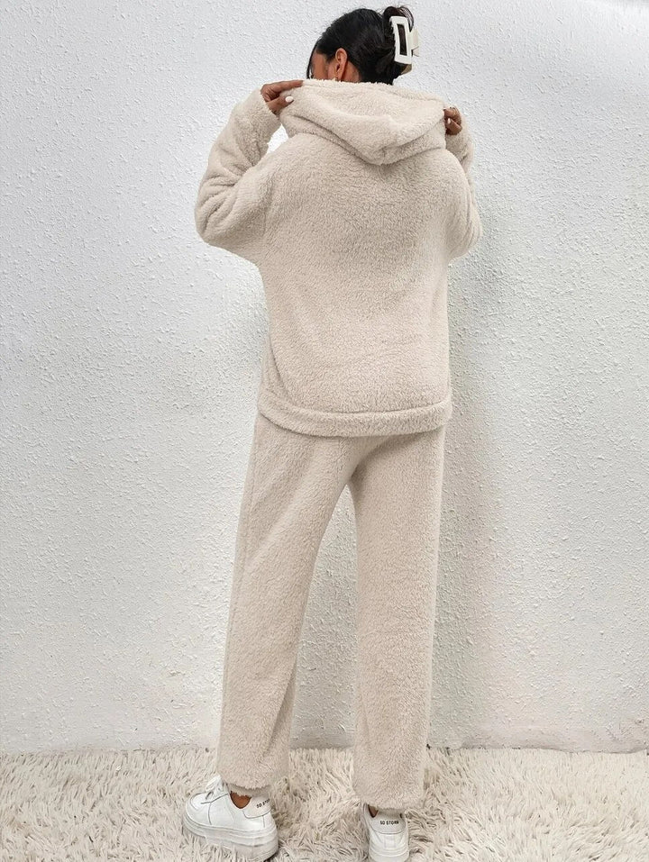 Cozy Fleece Jumpsuit with Hood - Lana Winter Magic