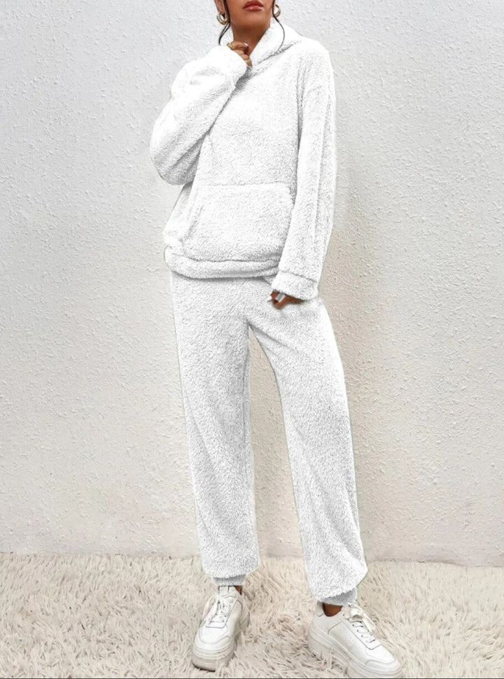 Cozy Fleece Jumpsuit with Hood - Lana Winter Magic