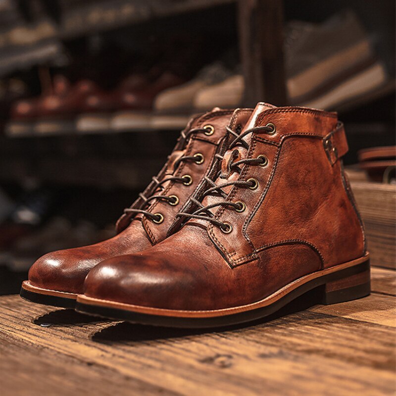 Orthopedic leather boots for men - Atlas Autumn Edition | Comfortable and stylish shoes for the fall season