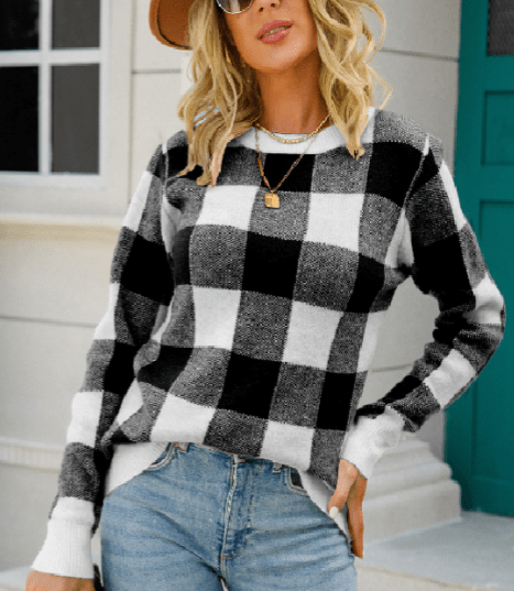 Juliette – Maglione a quadri con un design senza tempo