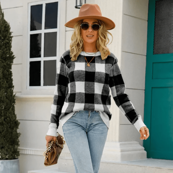 Juliette – Maglione a quadri con un design senza tempo