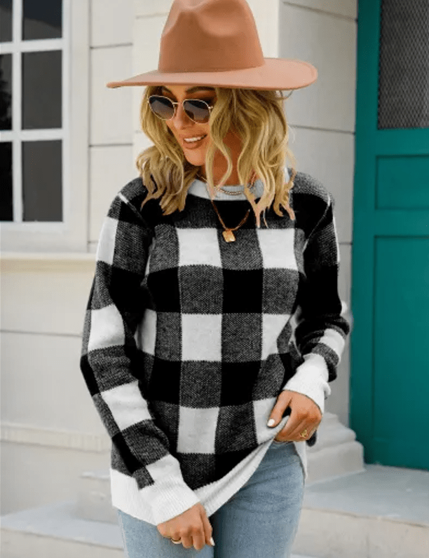 Juliette – Maglione a quadri con un design senza tempo