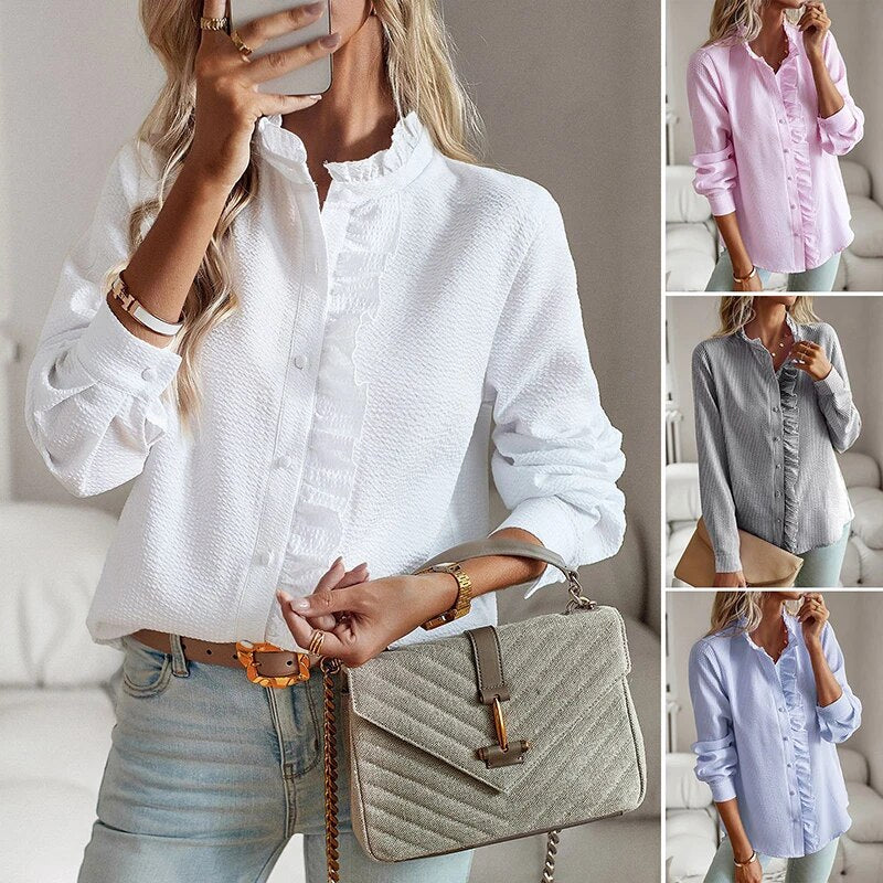 Elisabetta | camicia elegante con polsini progettata a maniche lunghe