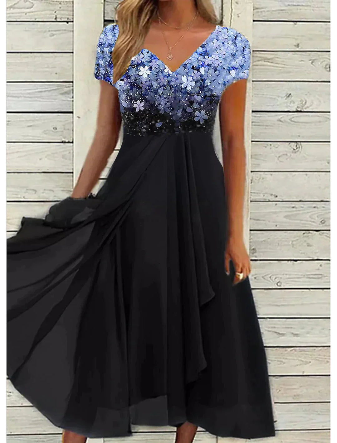 Abito da invitata a matrimonio elegante con paillettes per donna | Midi