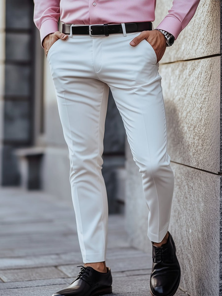 Business Solid Color Suit Pants for Men