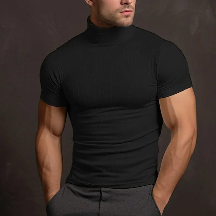 Milo - T-shirt uni à col roulé pour homme