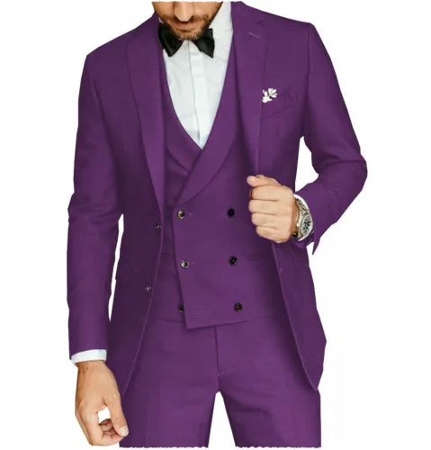 Light three-piece suit with single notch lapel - Peter