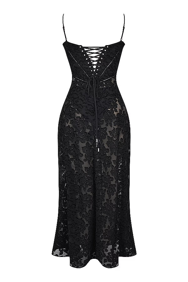 Robe Romantique en Dentelle Vintage avec Tissu Lamé Scintillant – Élégance et Raffinement pour Occasions Spéciales