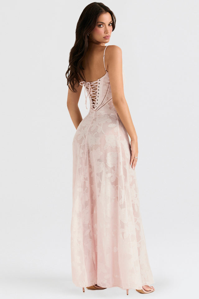 Robe Romantique en Dentelle Vintage avec Tissu Lamé Scintillant – Élégance et Raffinement pour Occasions Spéciales