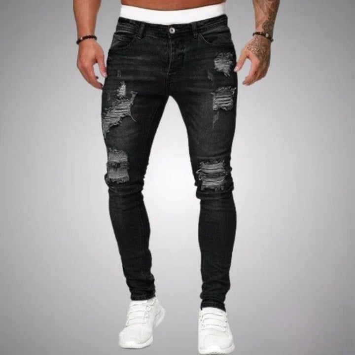Bequeme zerrissene Jeans für Herren | Entspannt