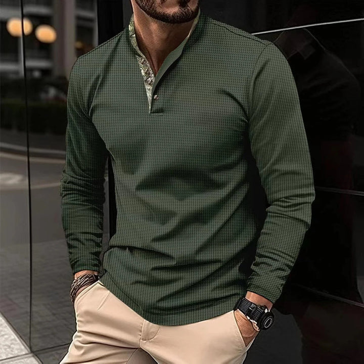 Ramil | Elegant men's long-sleeve polo
