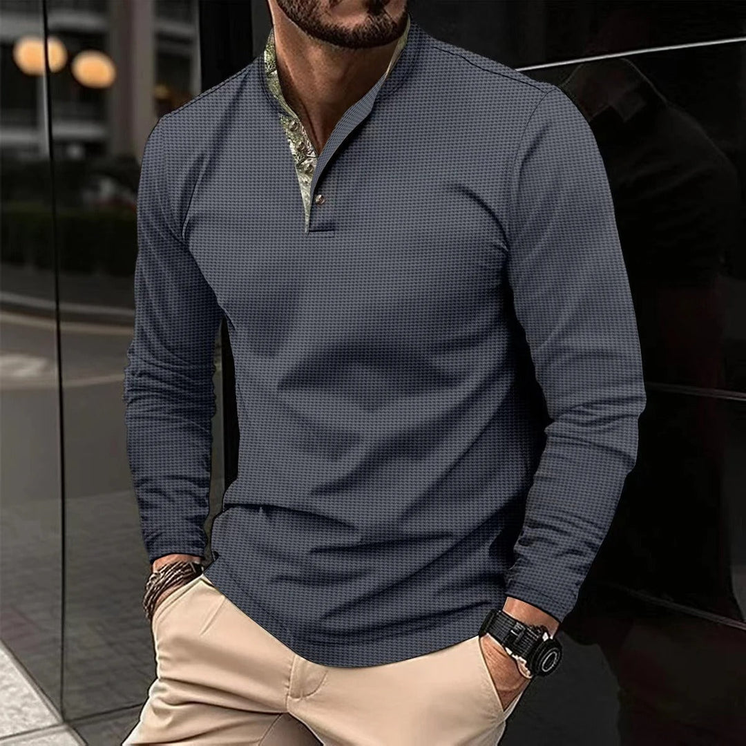 Ramil | Elegant men's long-sleeve polo