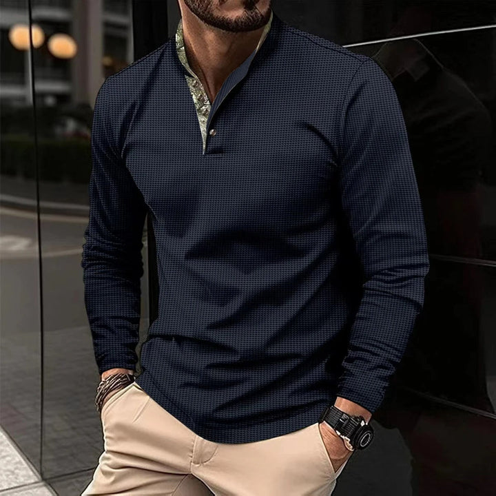 Ramil | Elegant men's long-sleeve polo