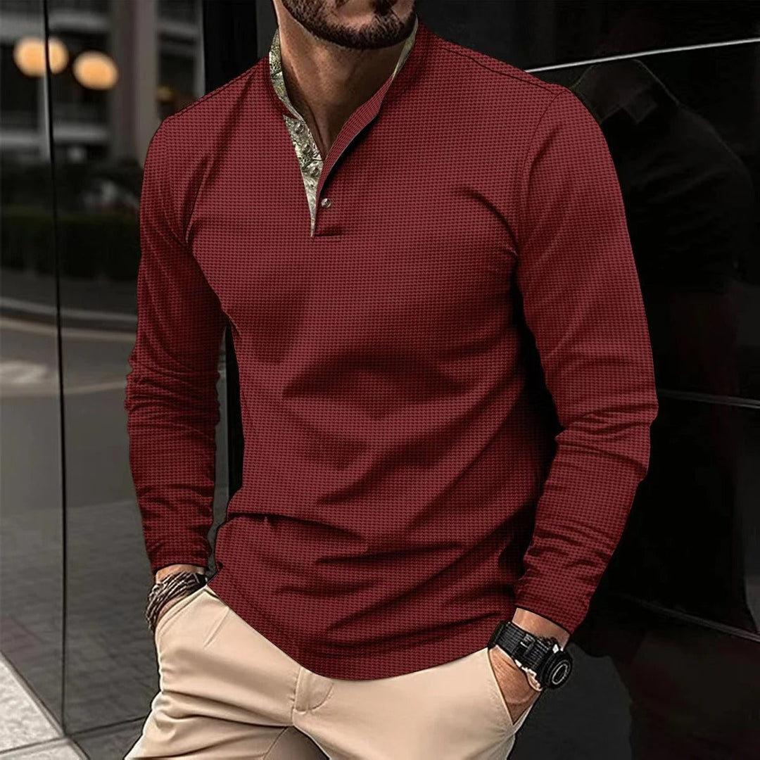 Ramil | Elegant men's long-sleeve polo