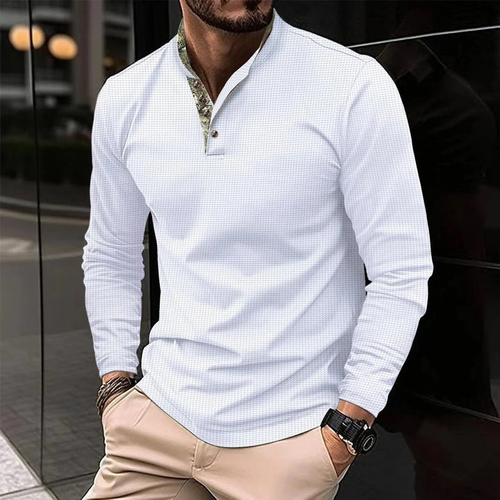 Ramil | Elegant men's long-sleeve polo