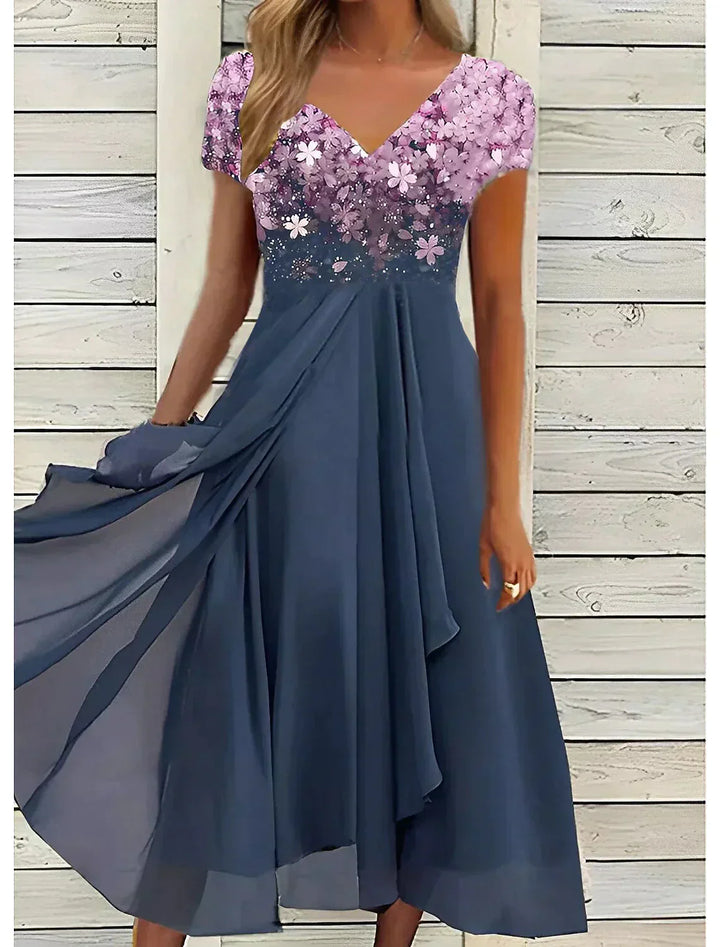 Abito da invitata a matrimonio elegante con paillettes per donna | Midi