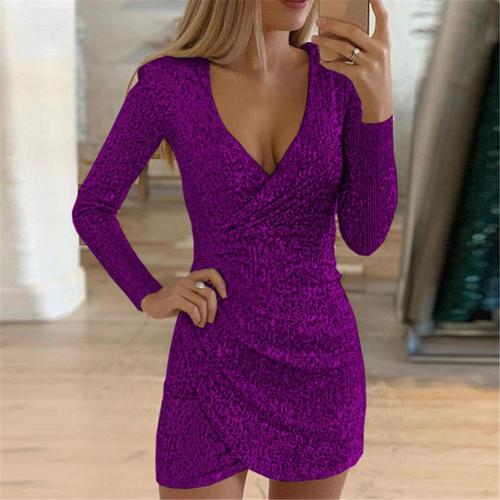 Brillantezza | Vestito glitter portefeuille