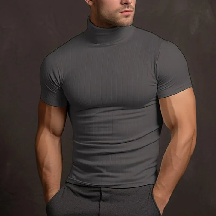 Milo - T-shirt uni à col roulé pour homme