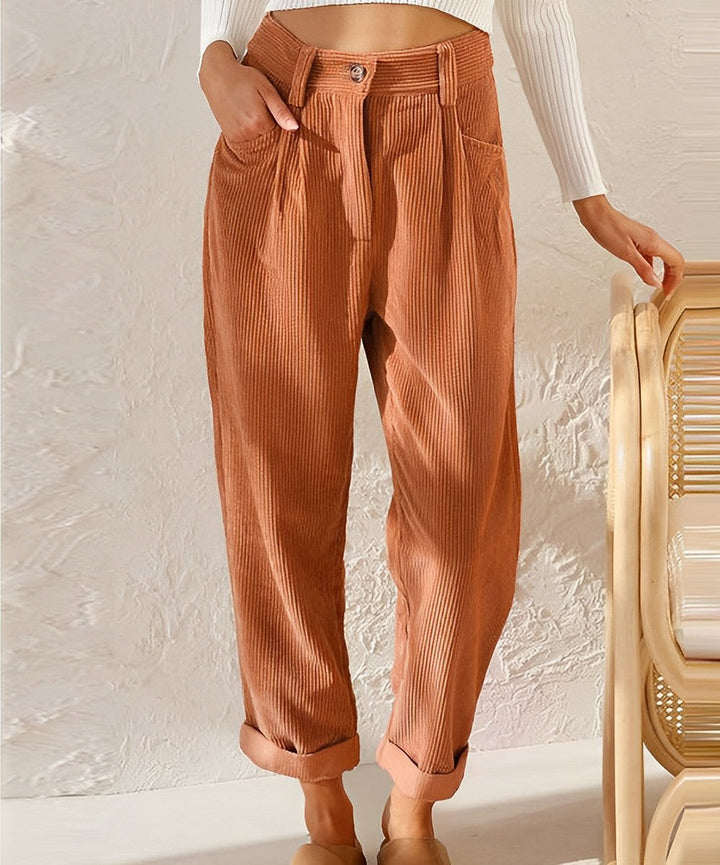 Jecka - Le pantalon mode en velours côtelé