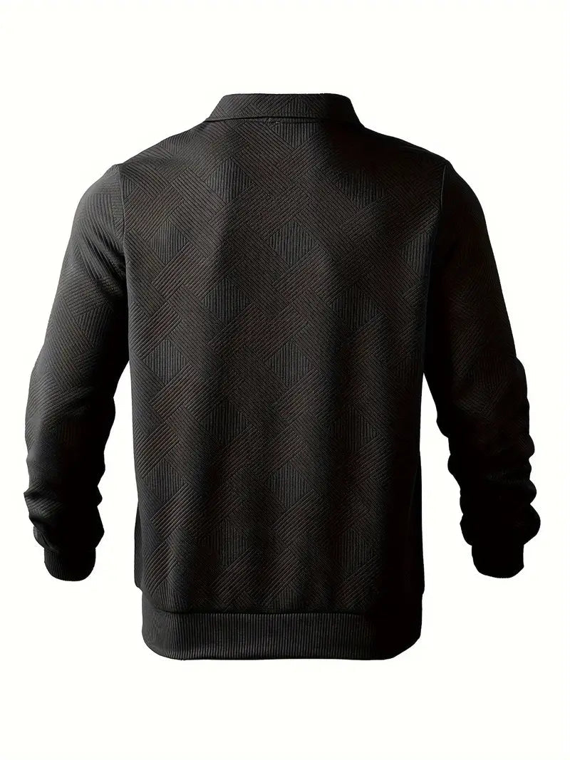 Jules – Felpa vintage da uomo con cerniera e motivi geometrici